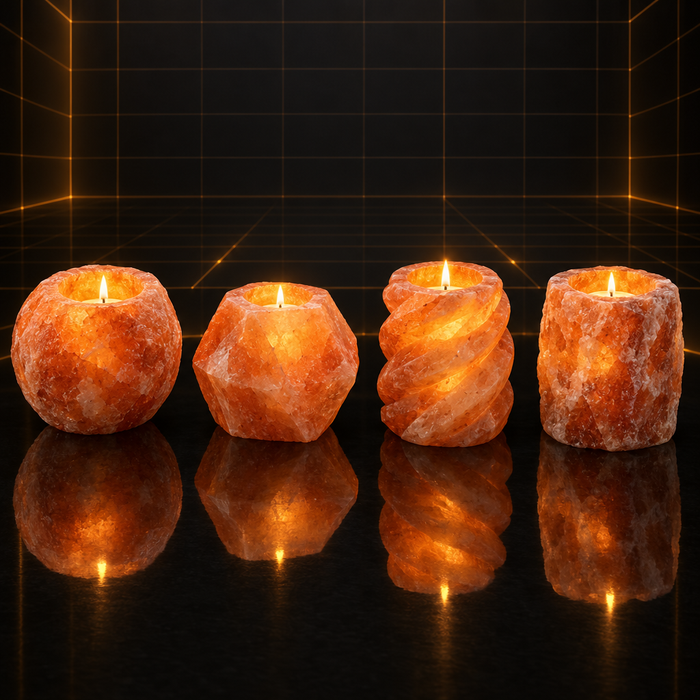 Salt Tea Light Holder Set of 4